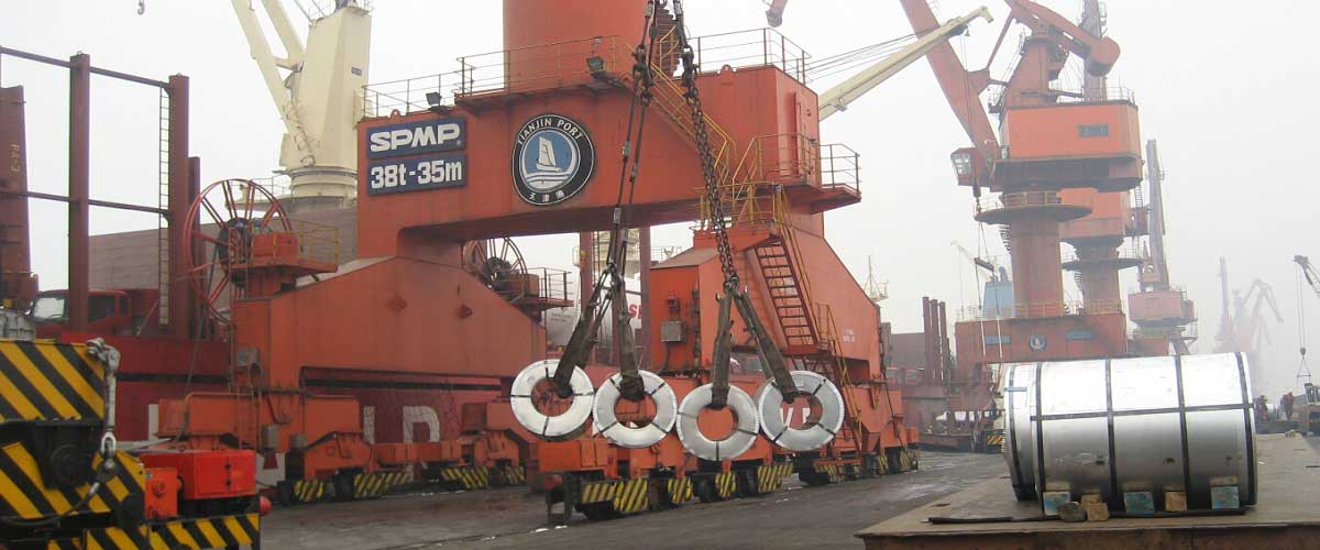 Tinplate Coil Loading in Tianjin Port